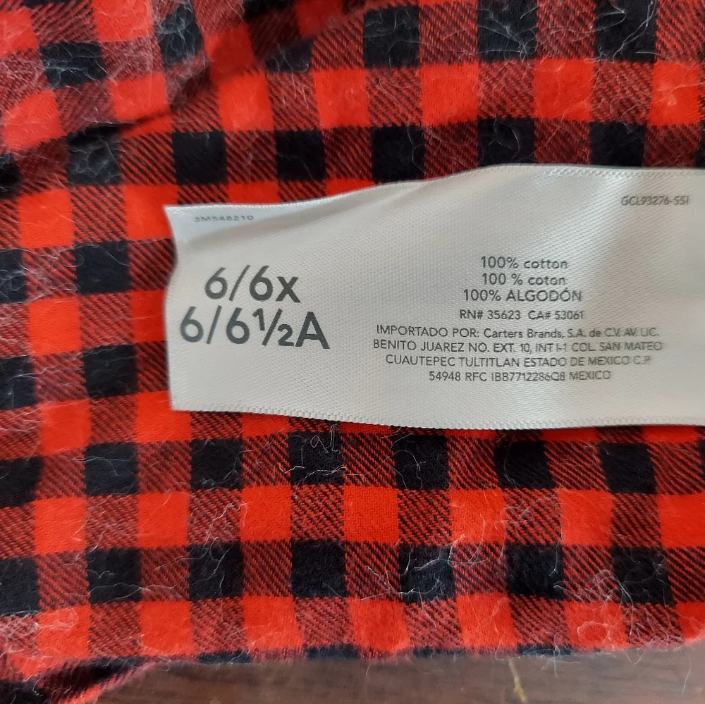 🎁 = 10/$25 - Carter's 6 / 6x red buffalo plaid dress